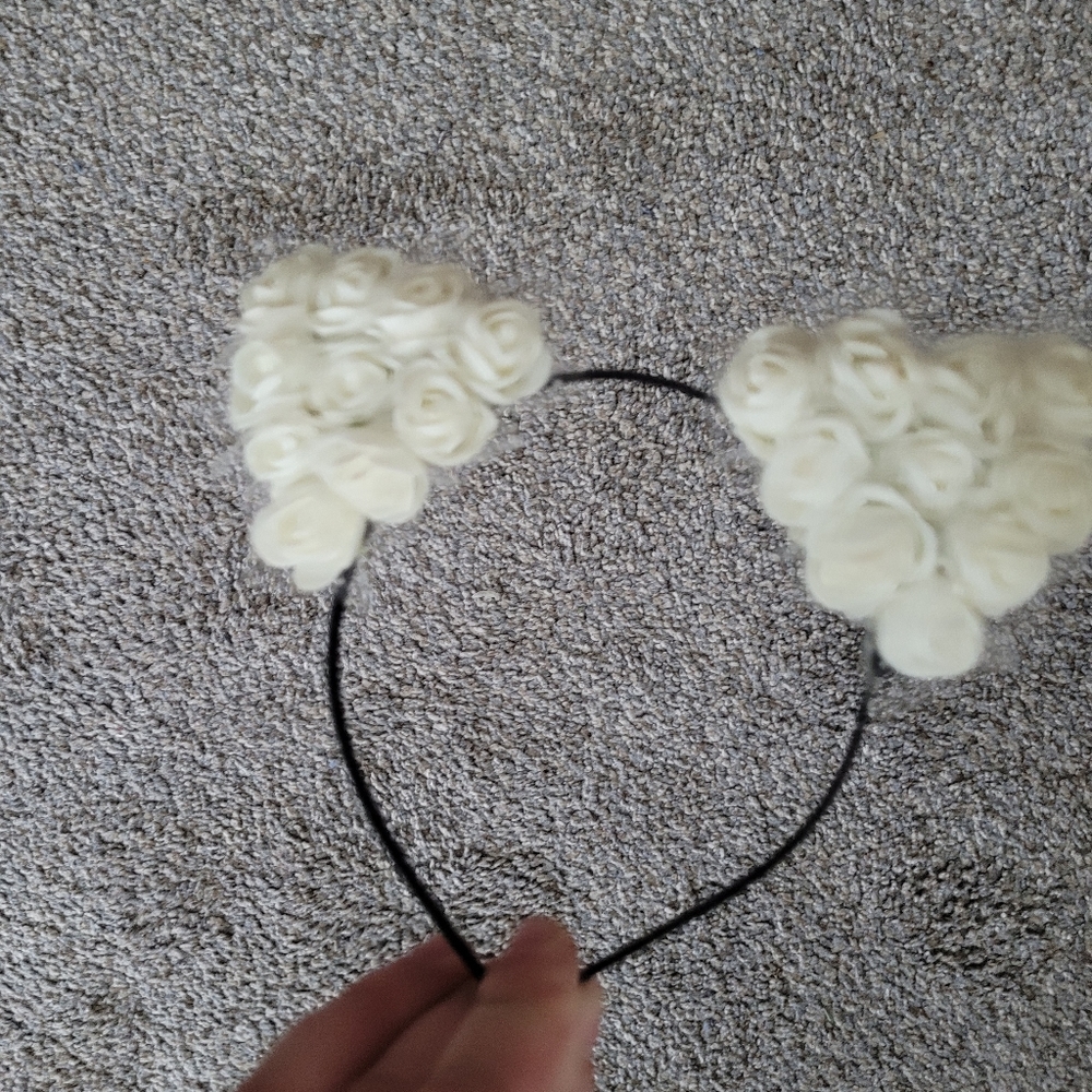 Rose ear headband